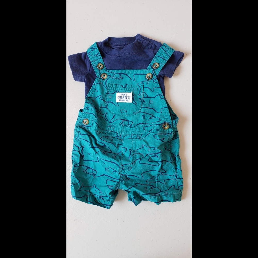 Carters overall outfit set